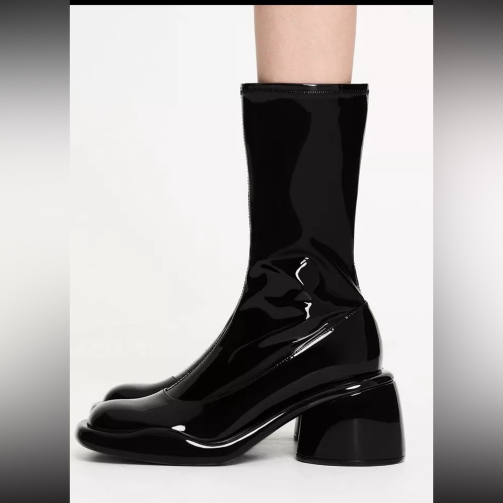 Charles & Keith Lula chunky black boots